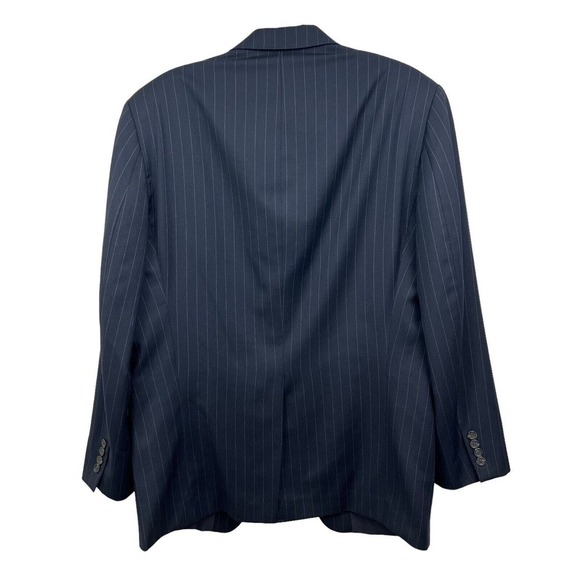 Lauren Ralph Lauren Blazer Suit Jacket Wool 2 Button Vented Striped Navy Men 42R - Picture 7 of 8